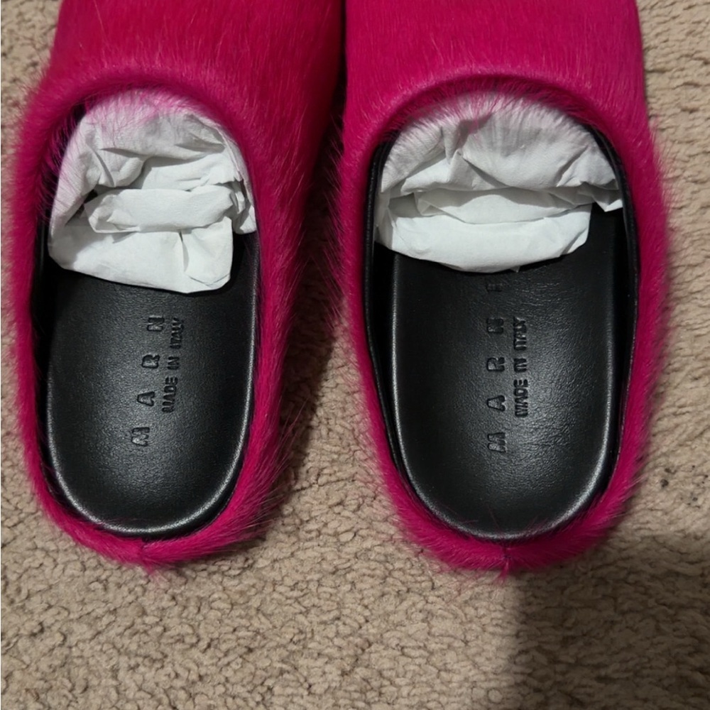 Marni Pink Fussbett mule slides size 7 - Picture 2 of 5